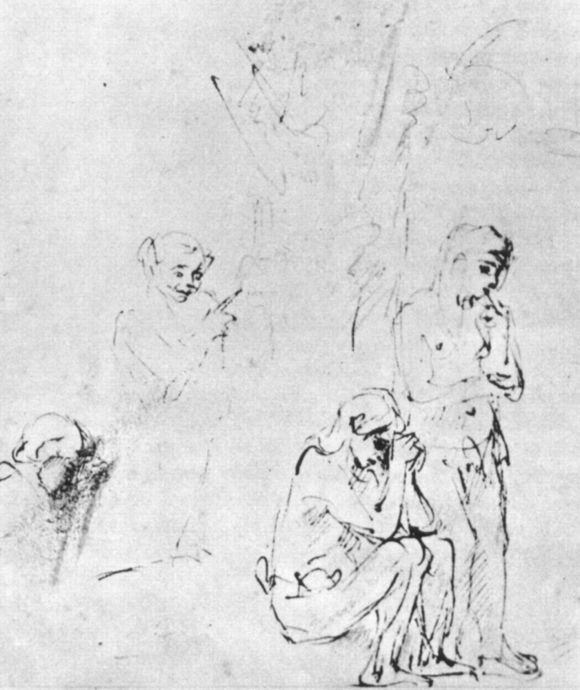Rembrandt Harmenszoon van Rijn. Adam and eve after the fall