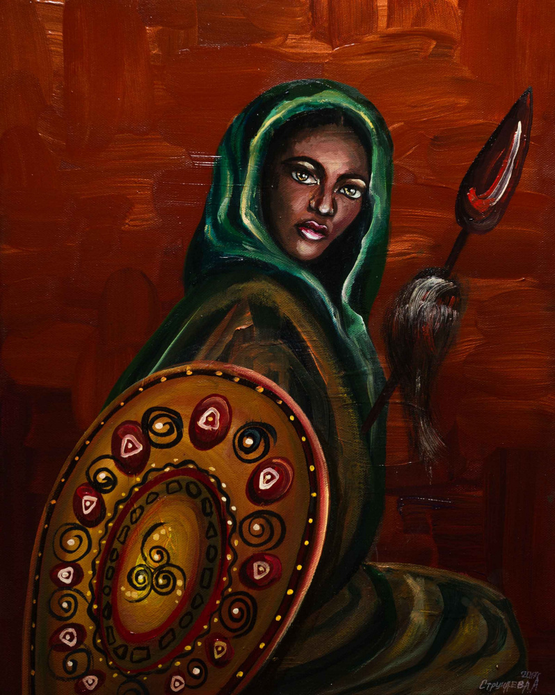 Alla Struchayeva. The painting "Warrior of the Light"