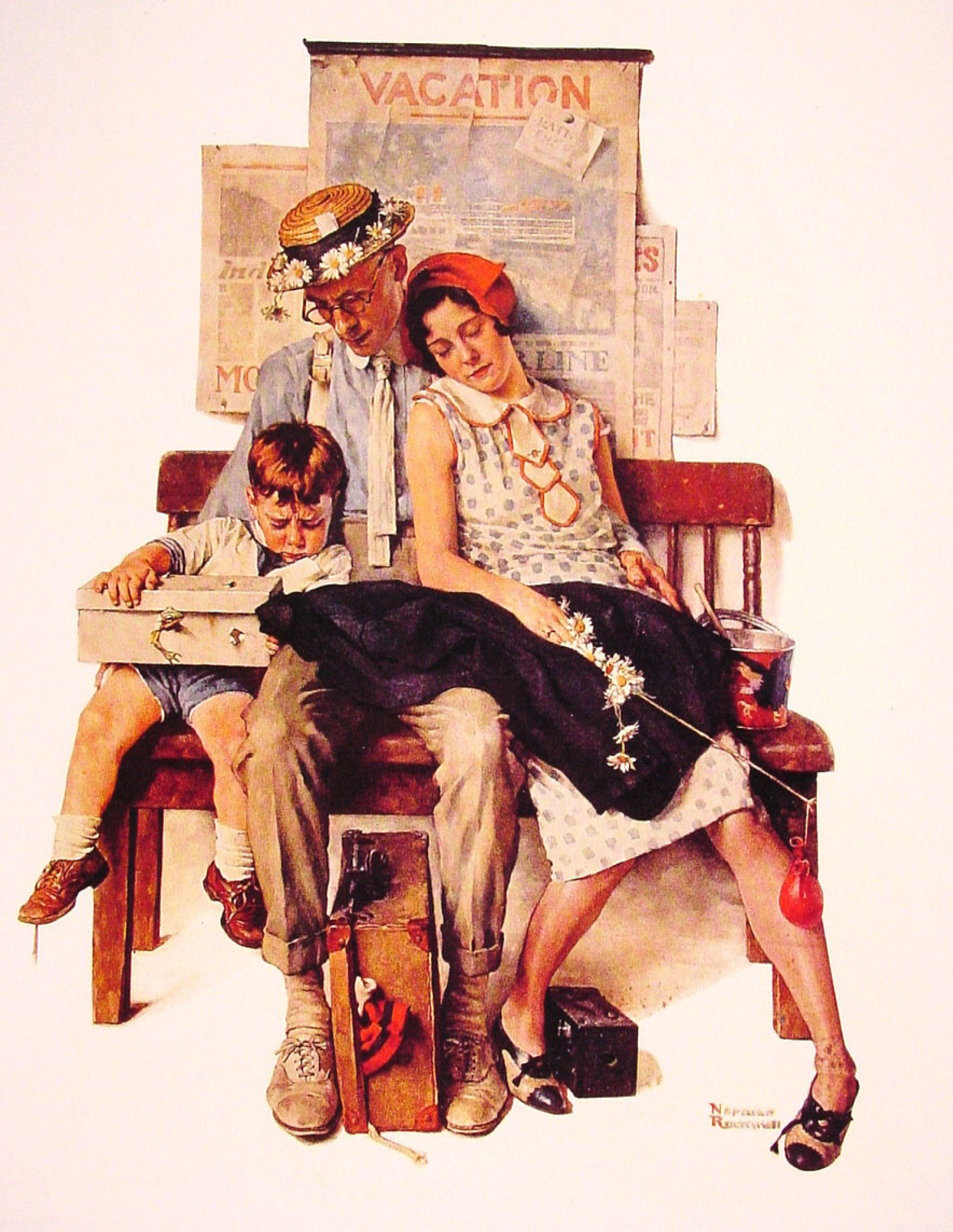 The family returned home from vacation 1930 by Norman Rockwell