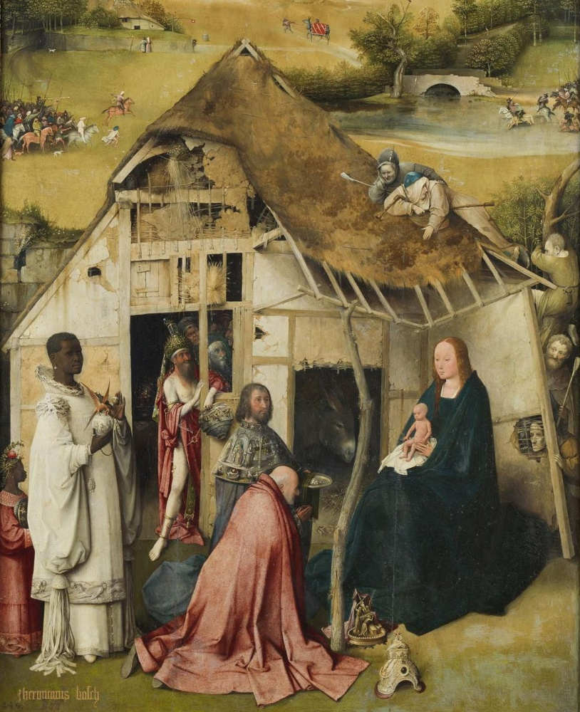 Hieronymus Bosch. The Adoration Of The Magi. The Central part of the triptych. Fragment