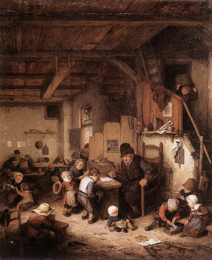 Adrian Jans van Ostade. School teacher