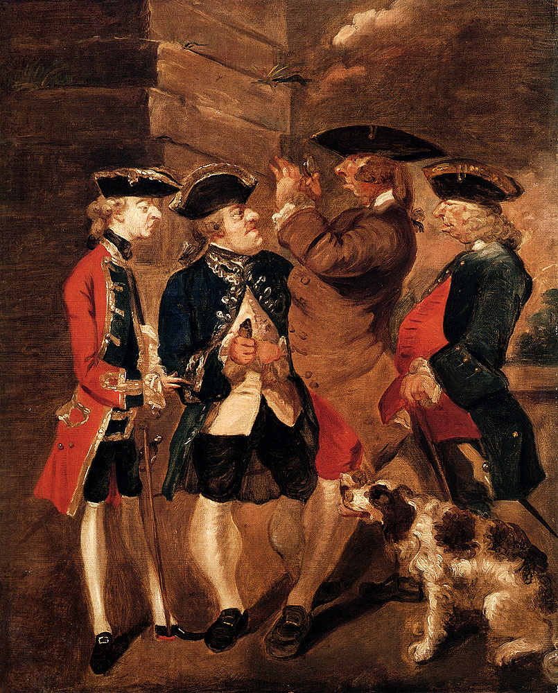 Joshua Reynolds. Portrait of Charles Turner, Sir William Lowther, Joseph Leeson and Monsieur Hue