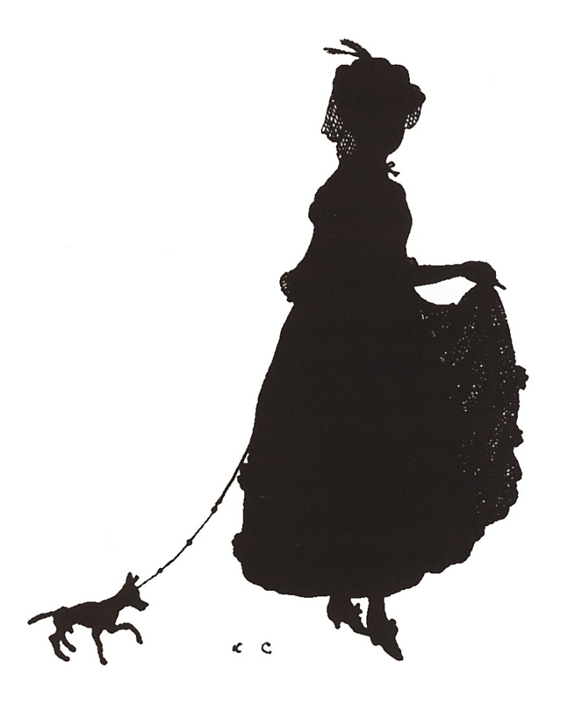 Constantin Somov. The lady with the dog. The screensaver "Golden fleece". 1906, No. 2