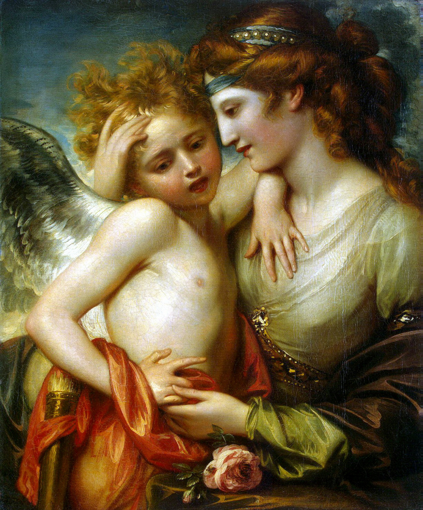Benjamin West. Venus comforting Cupid, stung by a bee