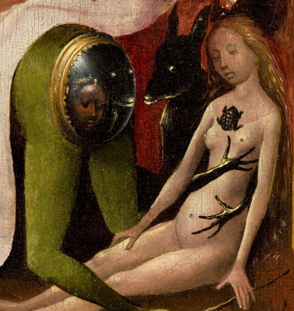 Hieronymus Bosch. El jardín de las delicias. Infierno de la música. Ala derecha. Fragmento
