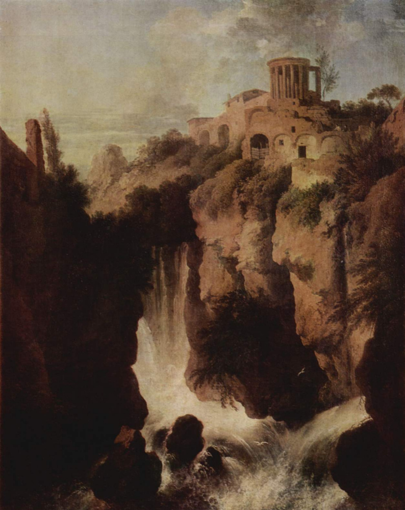 Christian Wilhelm Ernst Dietrich (Dietrich). Waterfall in Tivoli