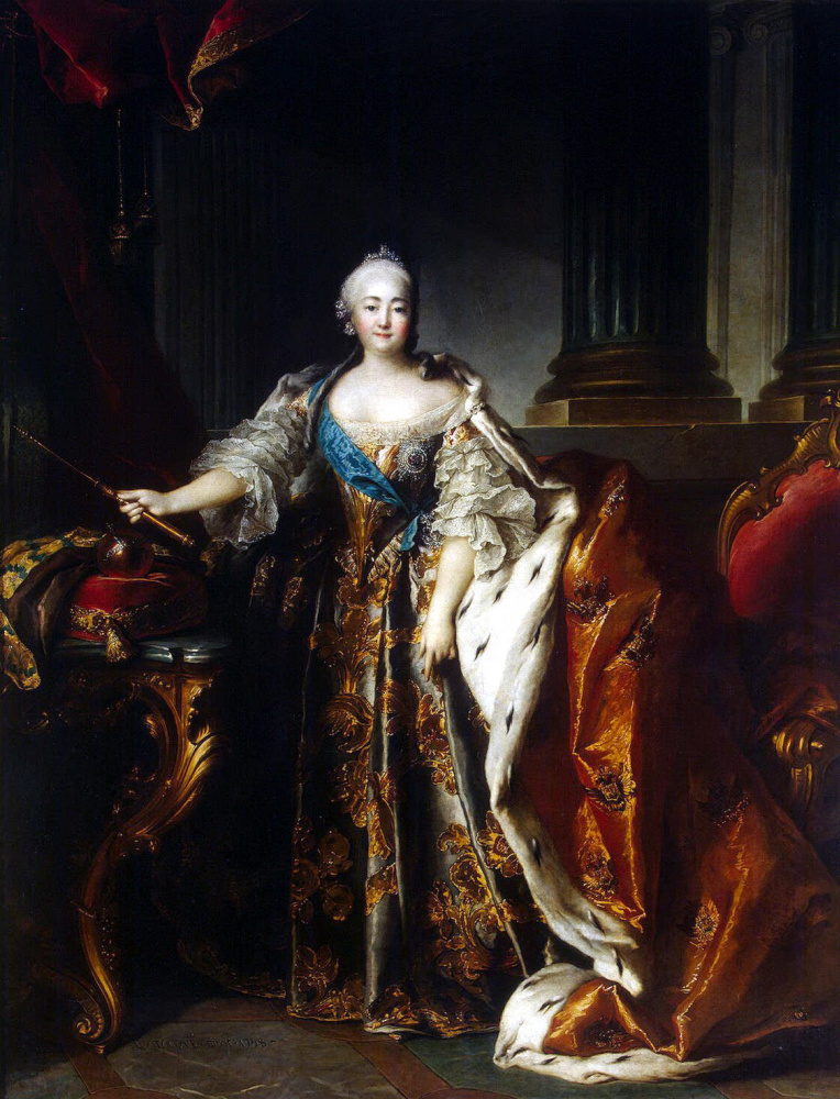 Louis Tokke. Portrait of Empress Elizabeth Petrovna
