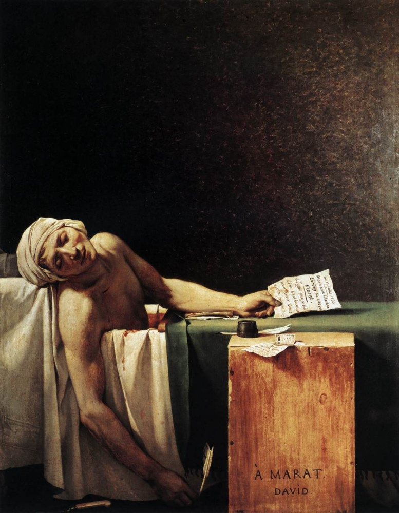 Jacques-Louis David. Muerte de Marat