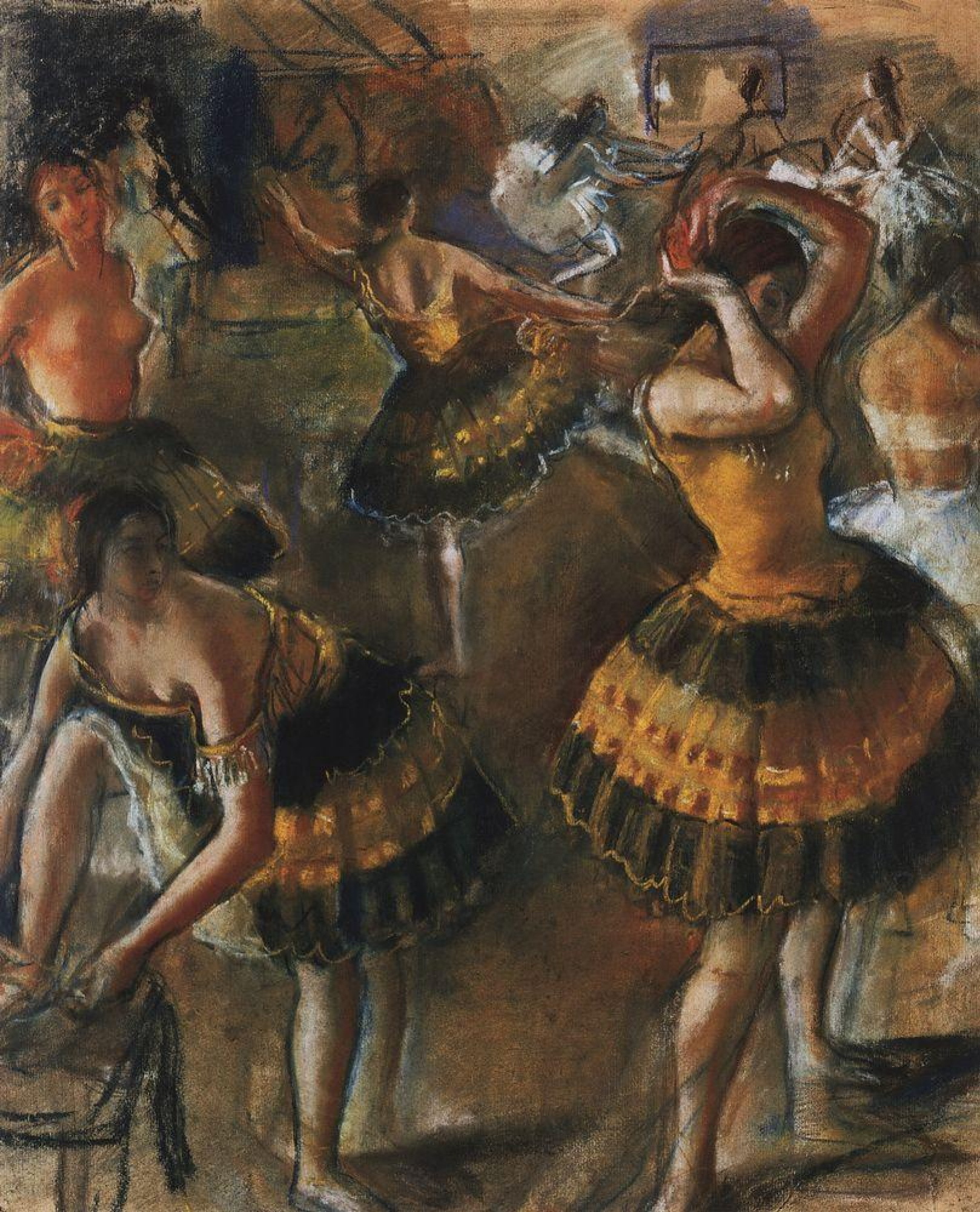 Ballerina in the bathroom, 1923, 47×59 cm by Zinaida Serebriakova