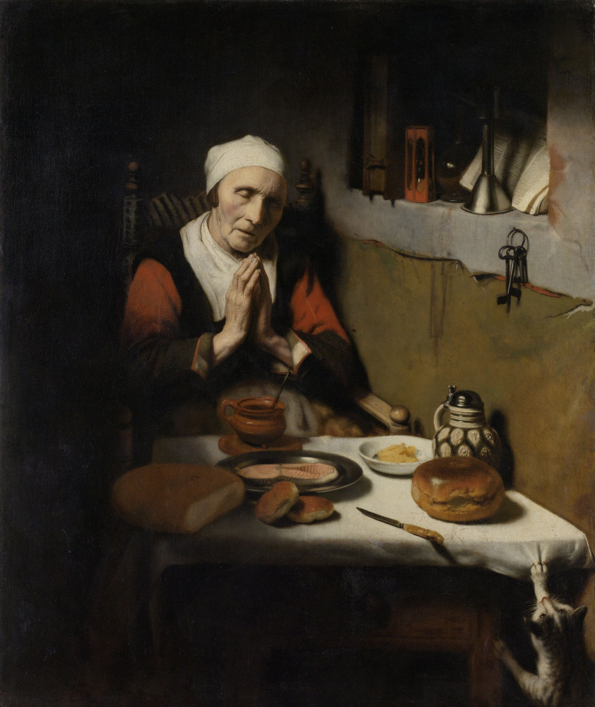 Nicholas Mas. An old woman at prayer (Endless prayer)