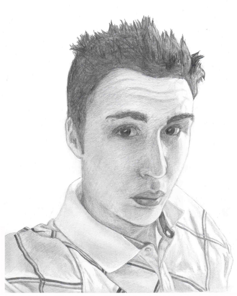 Ирина Владимировна Хазэ. A male portrait, made with graphite pencils