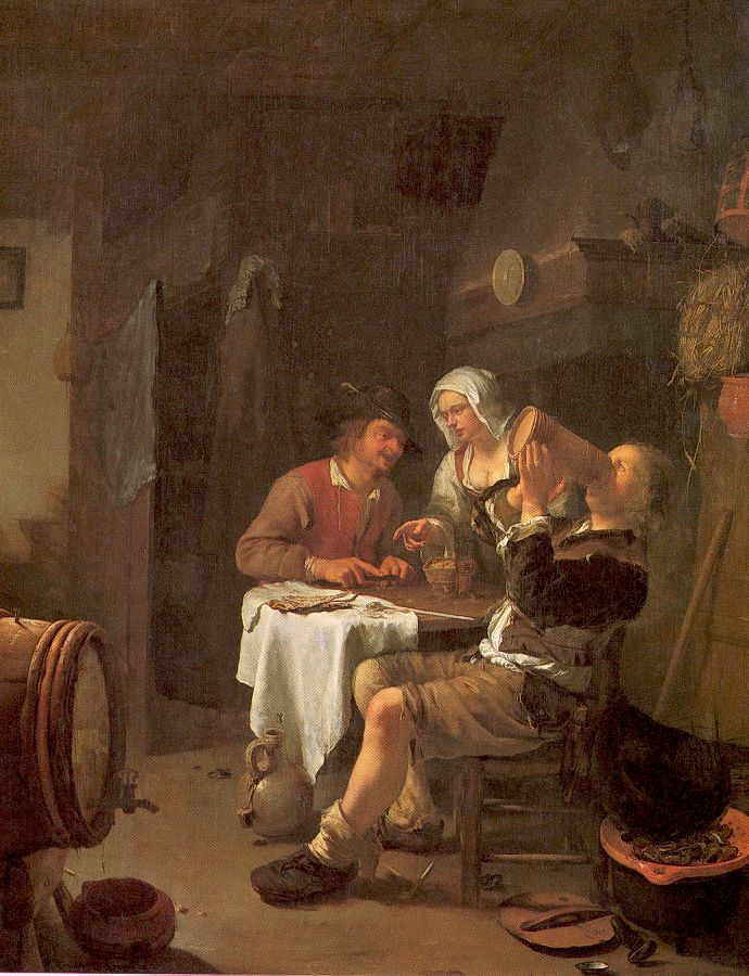 Franz van Miris the Elder. Interior of a tavern