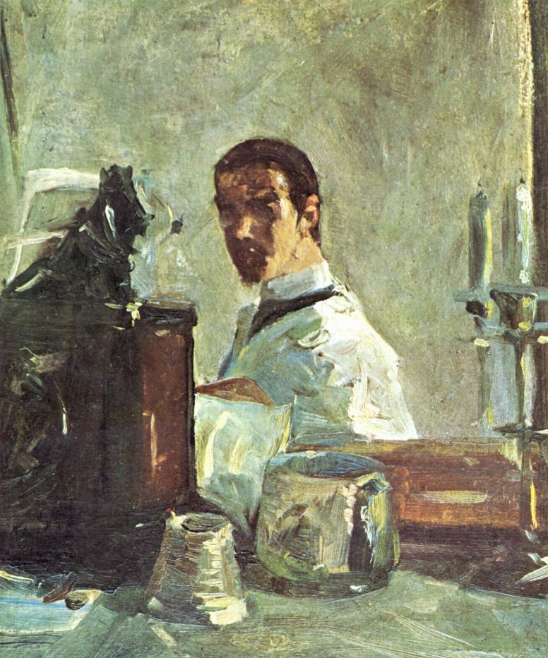 Henri de Toulouse-Lautrec. Self-Portrait In Front Of A Mirror