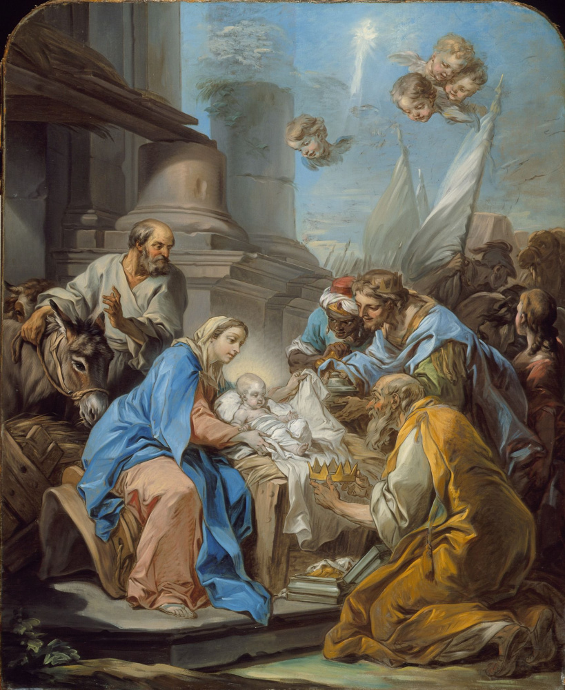Charles Andre van Loo. The adoration of the Magi