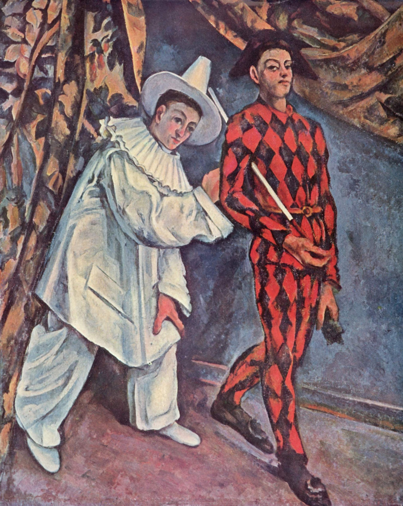 Paul Cezanne. Pierrot and harlequin