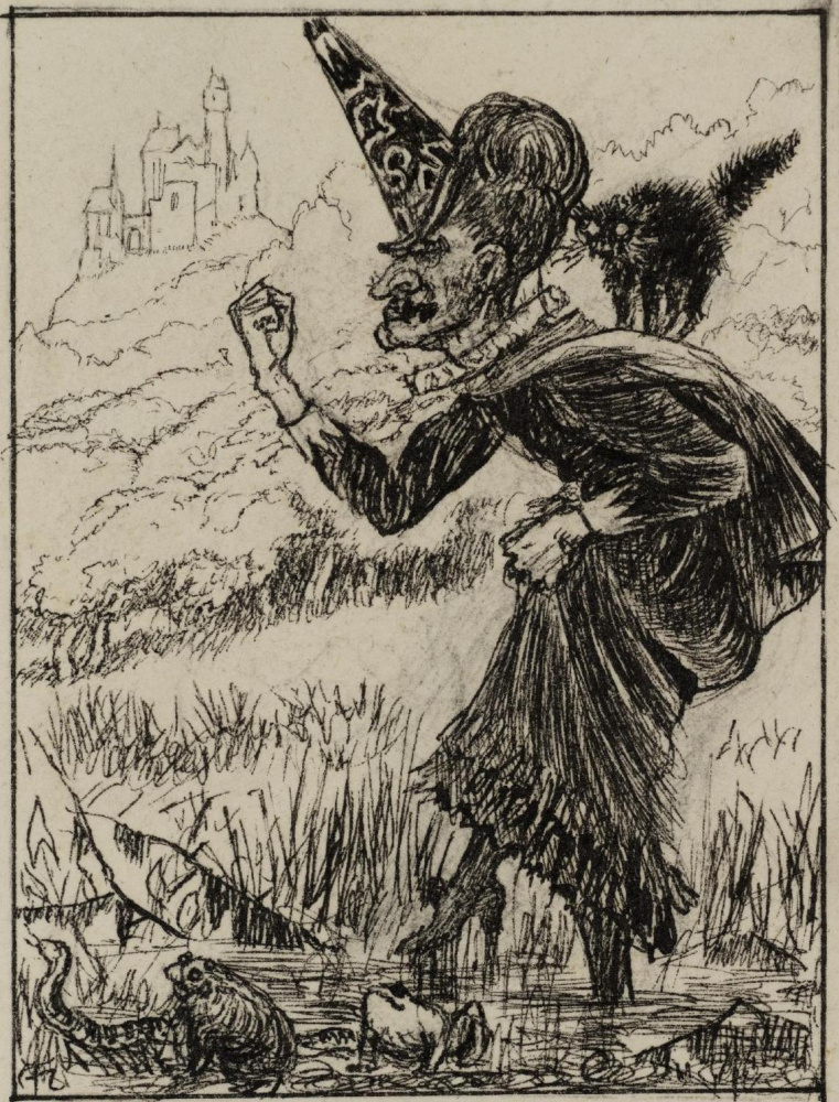 Arthur Hughes. Evil fairy. "Hyperborea or the country for the north wind"