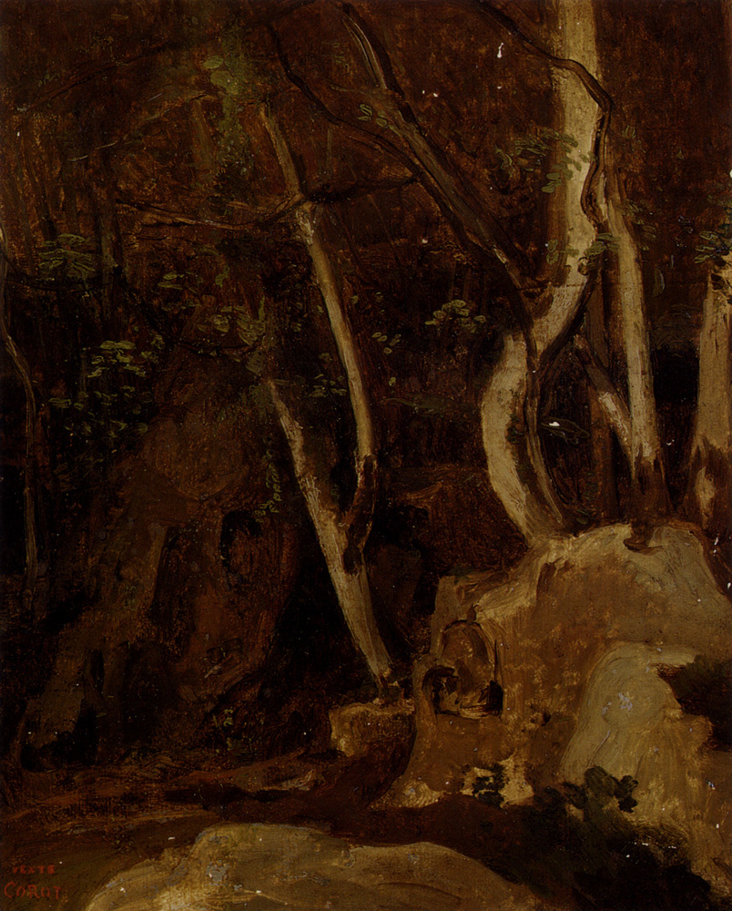 Camille Corot. Civita Castellana, wooded cliffs