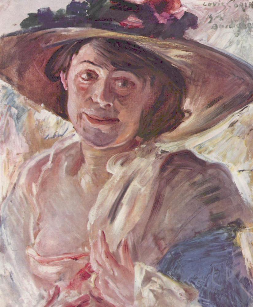 The lady in the pink hat. Portrait Of Charlotte Berend-Corinth