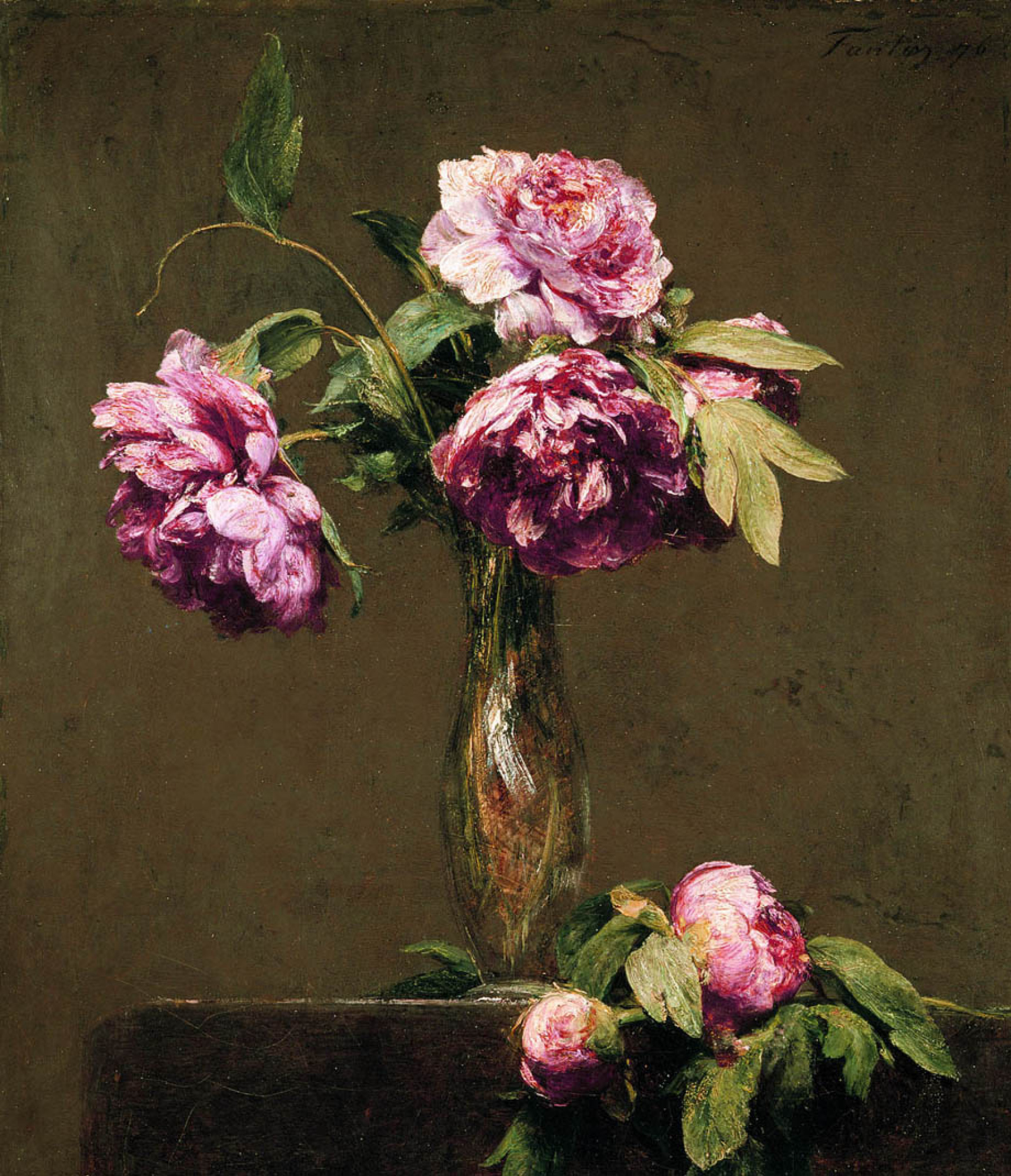 Henri Fantin-Latour Peonies, 1876: Description of the artwork