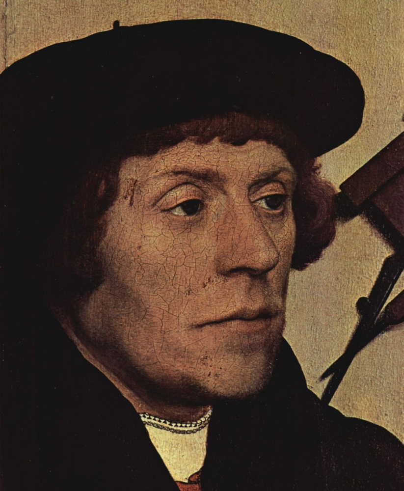 Hans Holbein The Younger. Portrait of the astronomer Nikolai Kratzer. Fragment