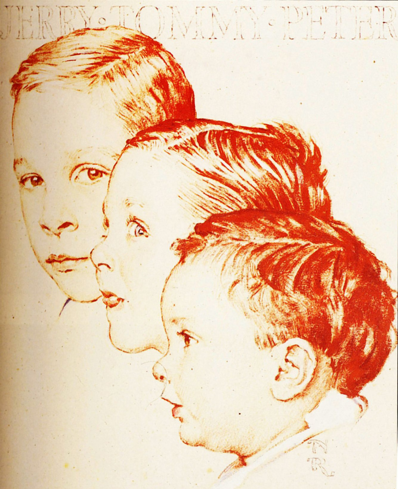 Norman Rockwell. Jerry, Tommy and Peter Rockwell