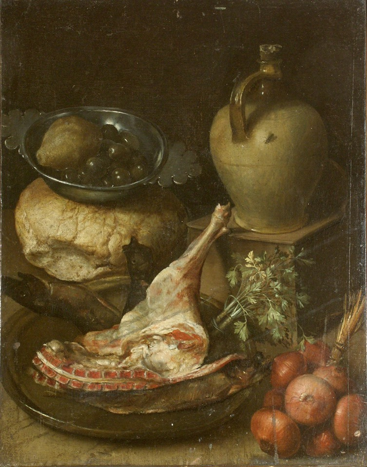 Unknown artist. Still life with a leg of lamb