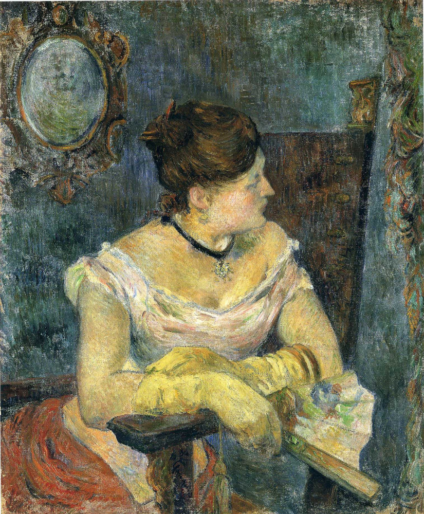 Paul Gauguin. Mette Gauguin in an evening dress