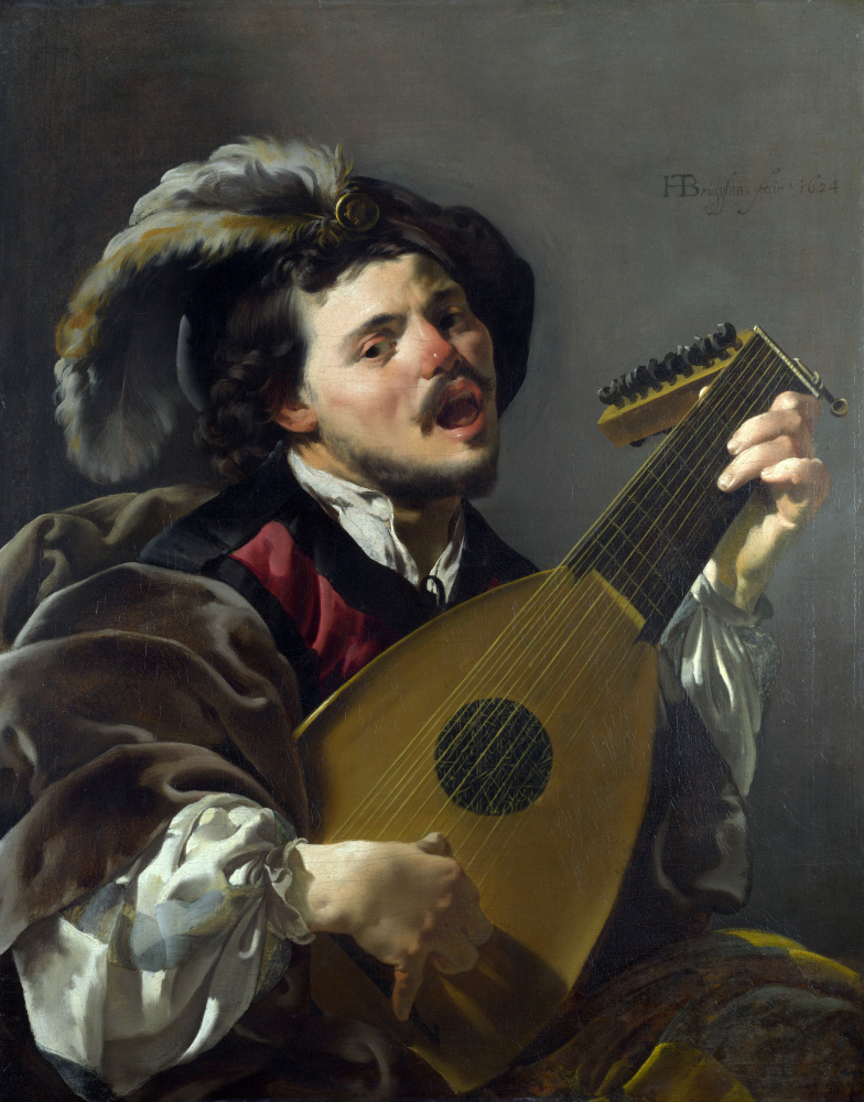 Hendrick Jansz Terbrugghen. Ein Mann, der Laute spielt