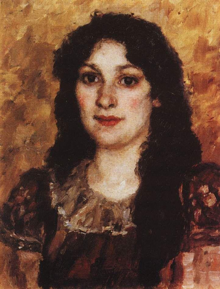 Vasily Surikov. The portrait of Elizabeth of Augustovna Surikova, wife of the artist