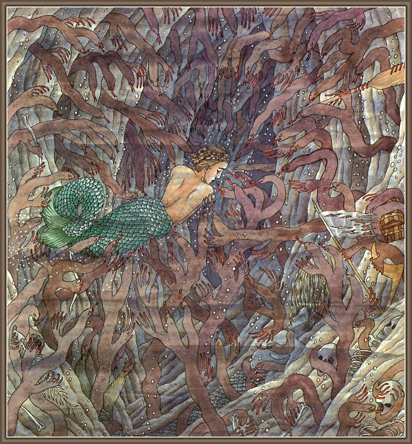 Kathy Tamer Trearn. Little mermaid, illustration 3