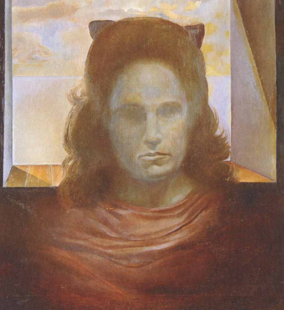 Salvador Dali. Portrait of Gala against the light