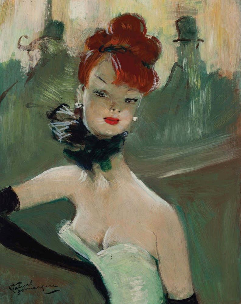 Jean-Gabriel Domergue. Female bust.