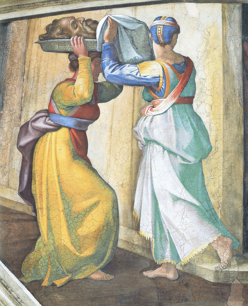 Michelangelo Buonarroti. Judith and Holofernes (detail)
