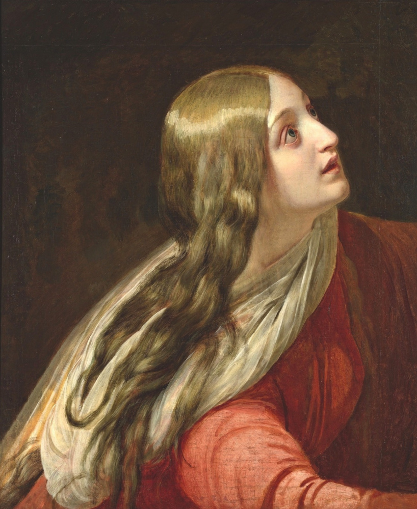 Alexander Andreevich Ivanov. Der Kopf Der Maria Magdalena. 1834