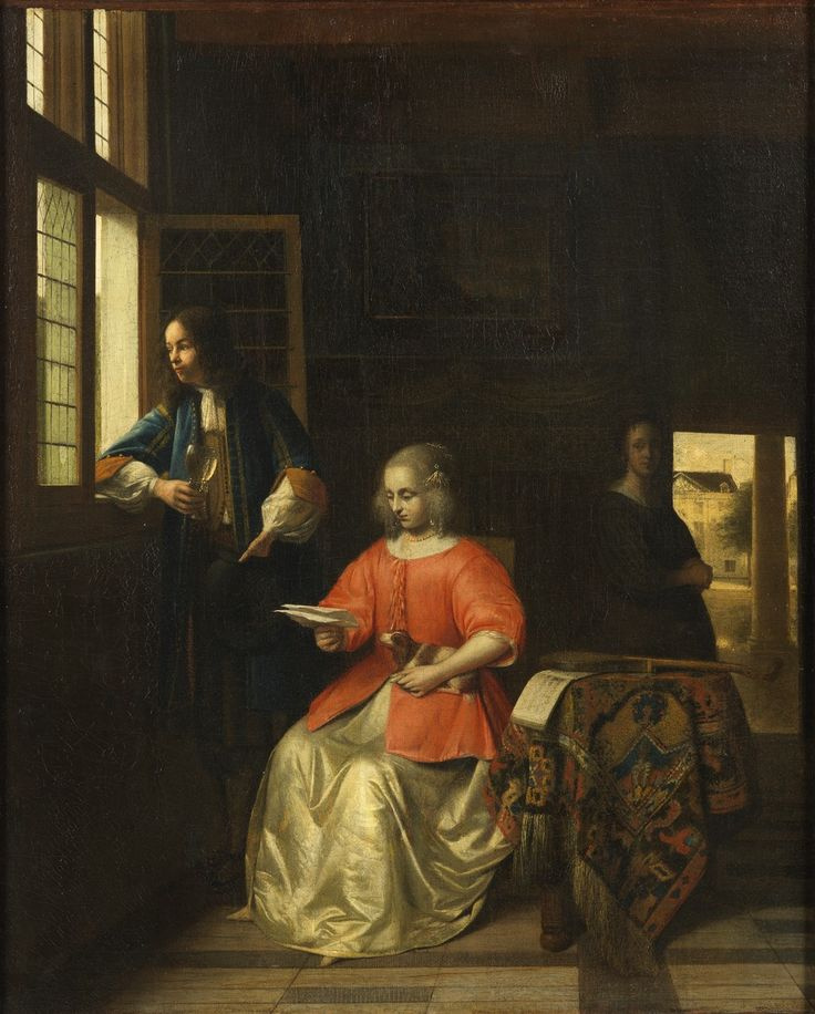 Pieter de Hooch. Girl reading a letter