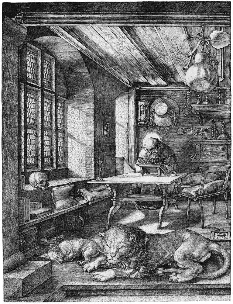 Albrecht Dürer. St. Jerome in the cell