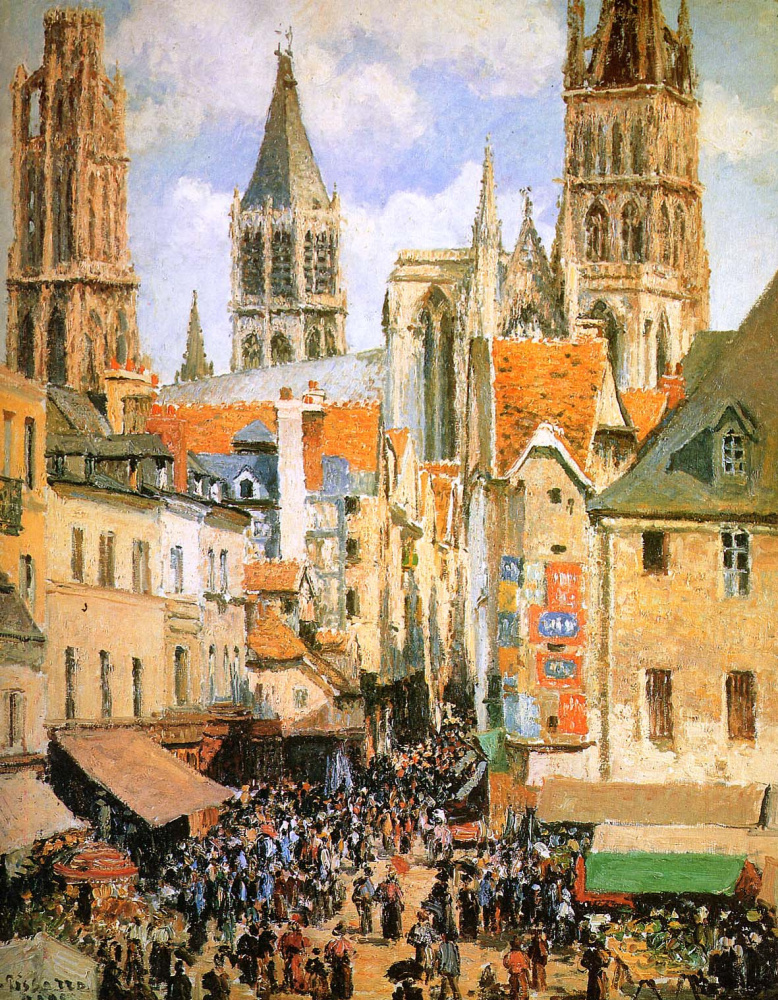 Camille Pissarro. The old market at Rouen