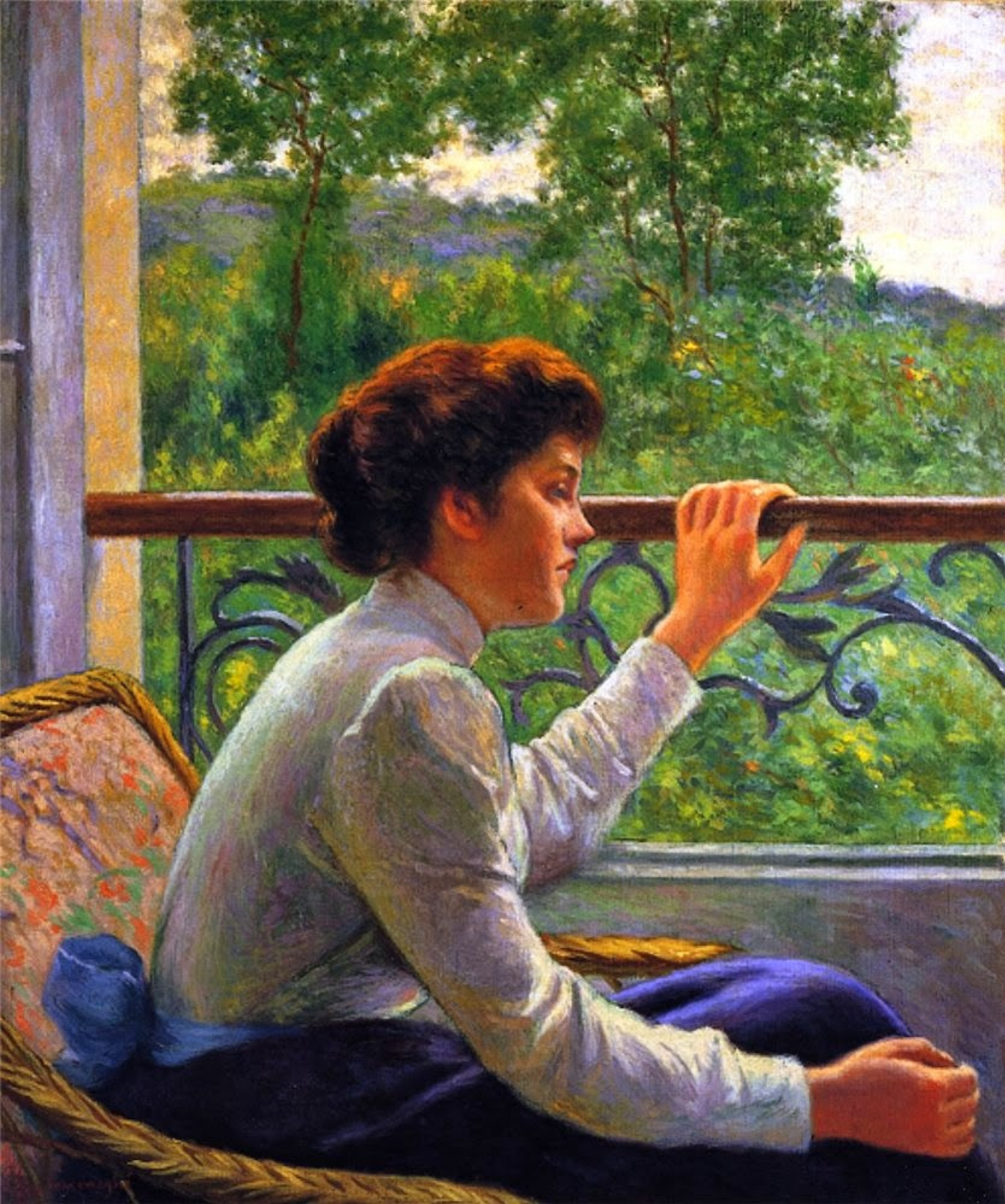 絵画 waiting Waiting (woman at the window), 54×65 cm by Federico Zandomeneghi