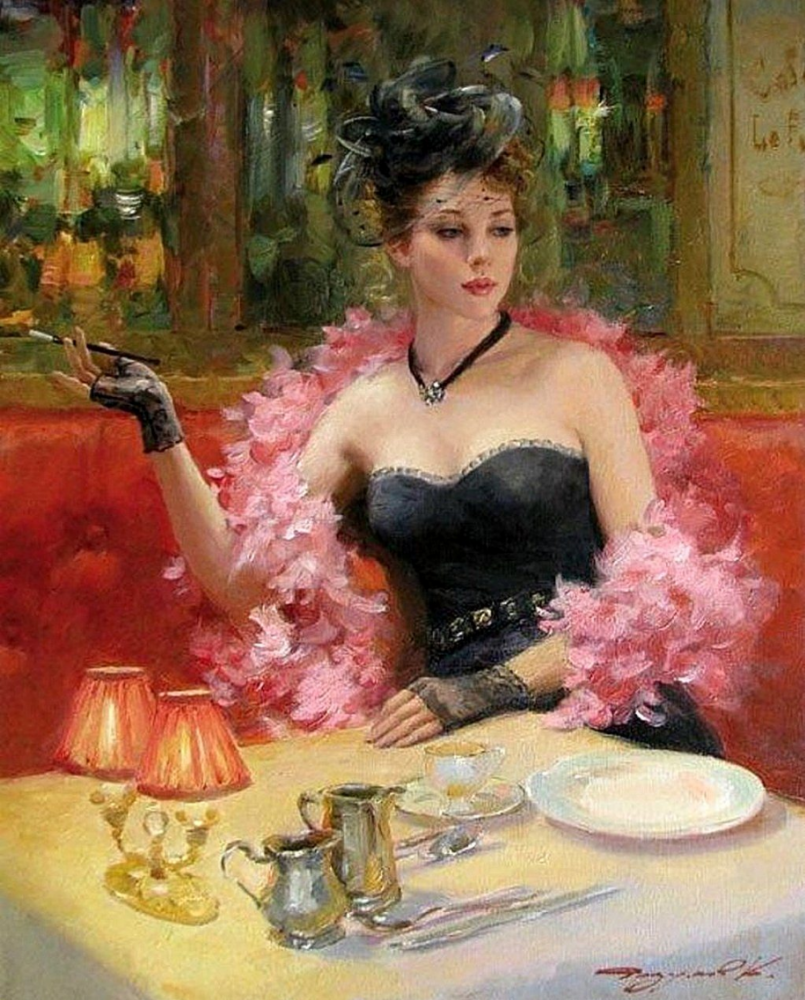 Constantine Razumov. Dame mit einer Zigarette