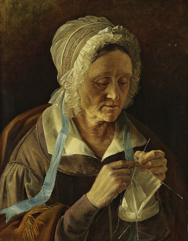Ivan Fomich (Trofimovich) Khrutsky. The old woman, knitting stockings
