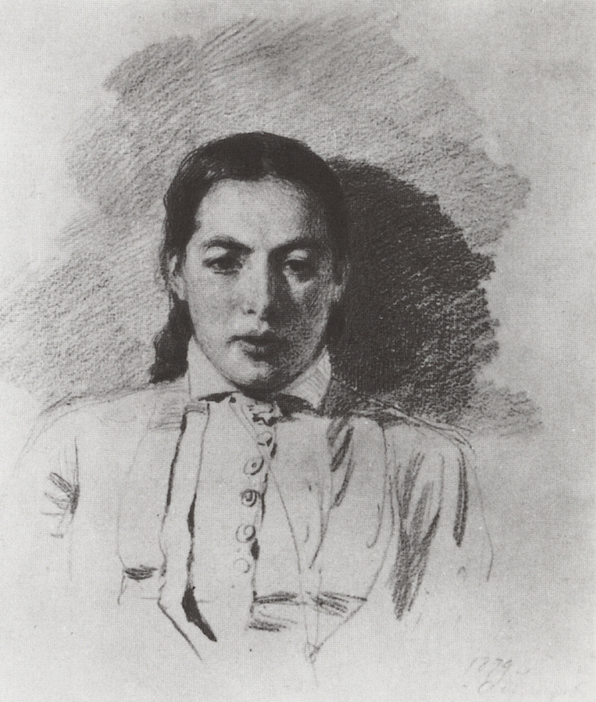 Vasily Dmitrievich Polenov. Porenov的妻子Natalia Vasilyevna Yakunchikova的肖像