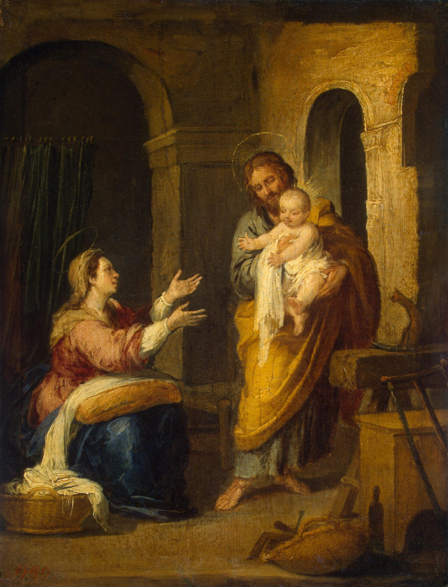 Holy Family 1665 18 24 cm by Bartolom Esteban Murillo History