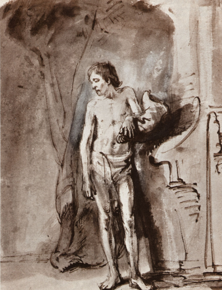 Rembrandt Harmenszoon van Rijn. Standing Nude