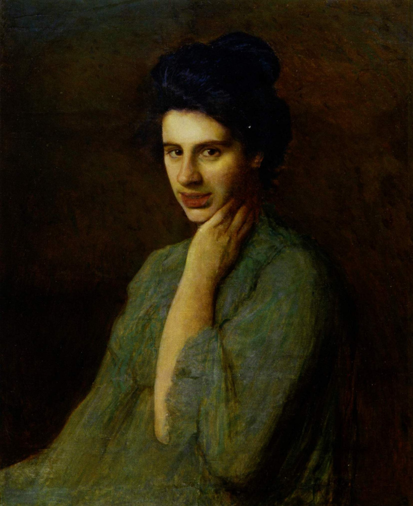 Ivan Ivanovich Trush. Retrato de A. M. Trush-Dragomanova, esposa del artista (repetición del autor)