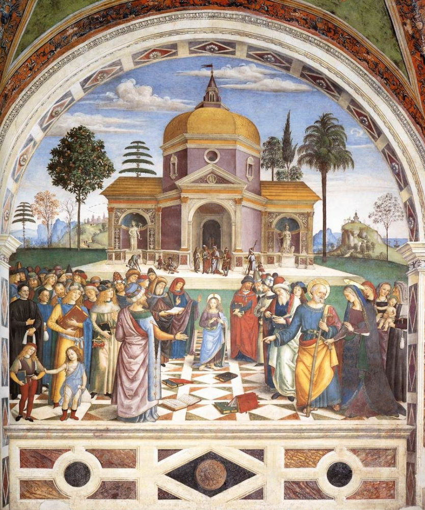 Pinturicchio. Christ among the teachers