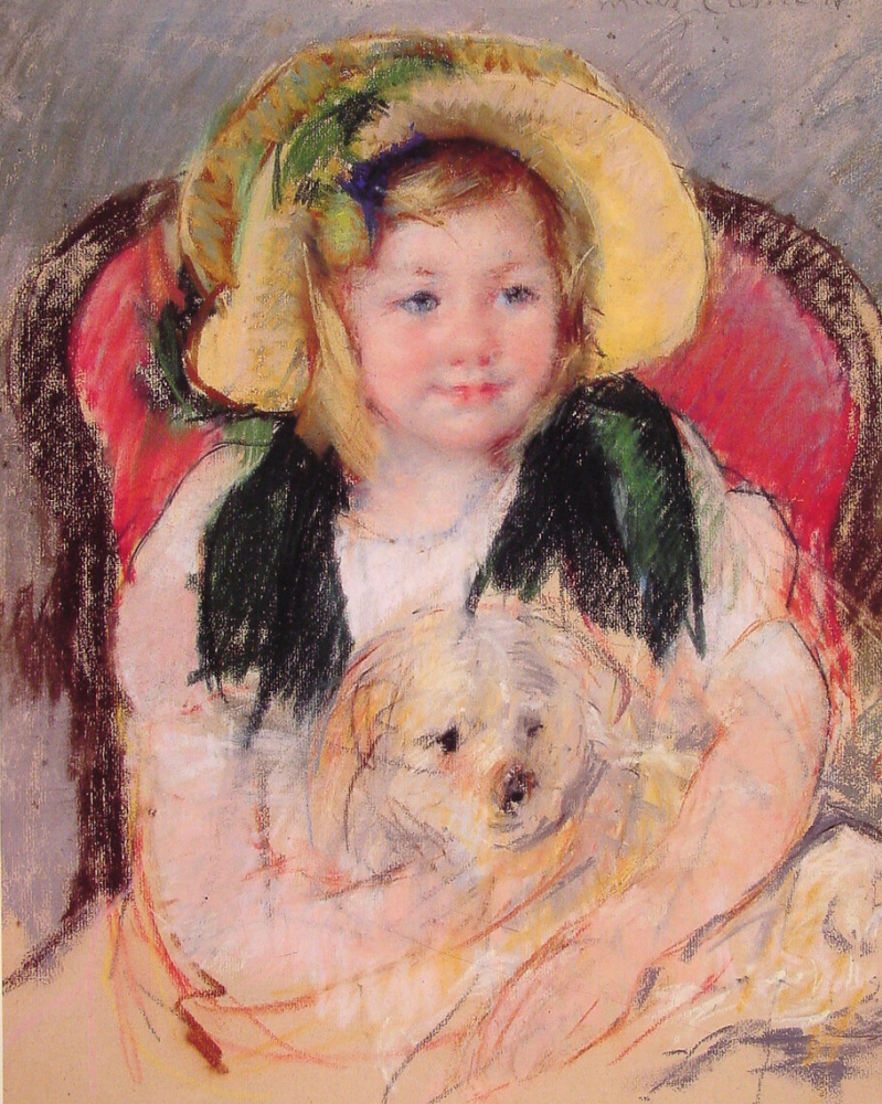 Mary Cassatt. Sara with her dog