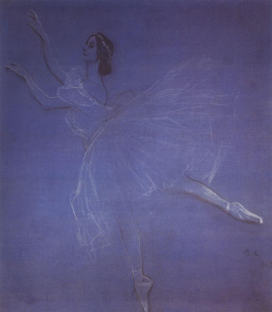 Valentin Aleksandrovich Serov. Anna Pavlova in the ballet of the Sylphide