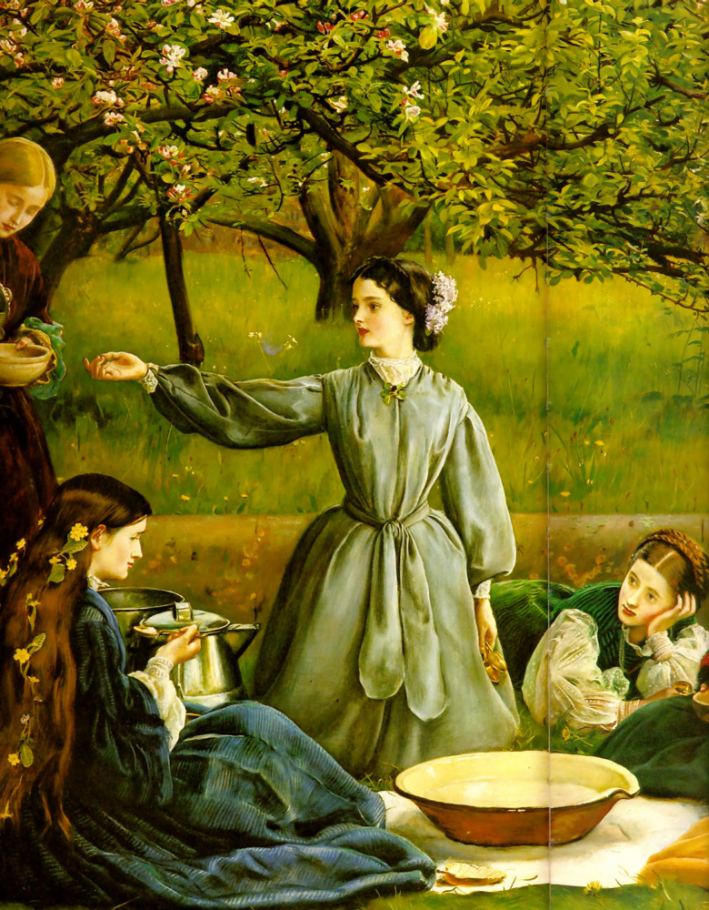John Everett Millais. Blooming Apple trees (Spring). Fragment III