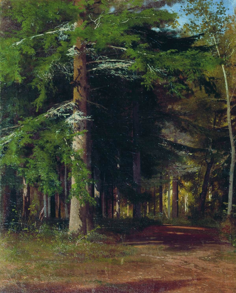 Ivan Ivanovich Shishkin. Study for the painting "Chopping wood"
