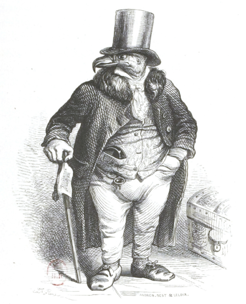 Jean Ignace Isidore Gérard Grandville. A big and heavy man. "Scenes of public and private life of animals"